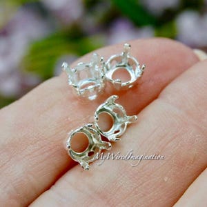 6mm Round Settings, SP, GP, Red Brass, for 29ss, 30ss, and 31ss, Rhinestone Setting