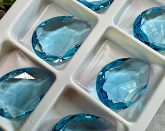 Swarovski Aquamarine 1 Pc Transparent 30x20 art 4320 Pear Shape Crystal with Setting