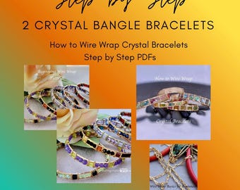 How to Make 2 Crystal Bangle Bracelets, Wire Wrap Tutorials: Step-by-Step Instructions