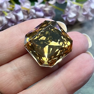Golden Shadow Genuine Swarovski Crystal, 1 Piece 23mm Art 4675, With Setting