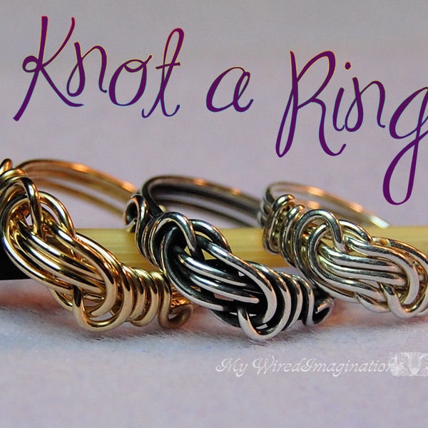 Knot Ring Wire Wrapping Tutorial All Wire Ring Ladies or Mens Knot Ring, Unisex Ring Design, Wedding Rings, Wire Wrap Wedding Bands