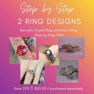 How to Wire Wrap Rings Tutorial: Knot-Ring & Crystal-Ring Step-by-Step (PDF Pattern Download)