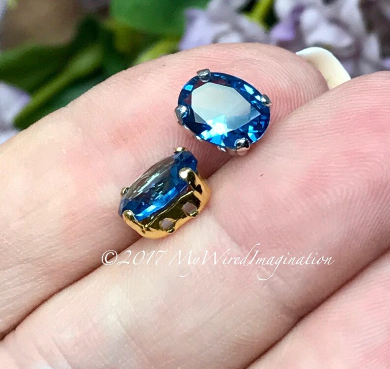 Blue Zircon Labgrown Labcreated Faceted Gemstone 9x7mm Etsy