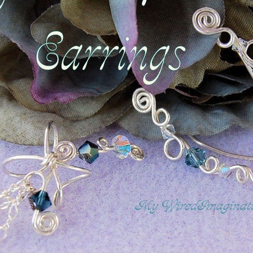 How to Make Ear Climbers Ear Pins Ear Sweeps Tutorial Etsy