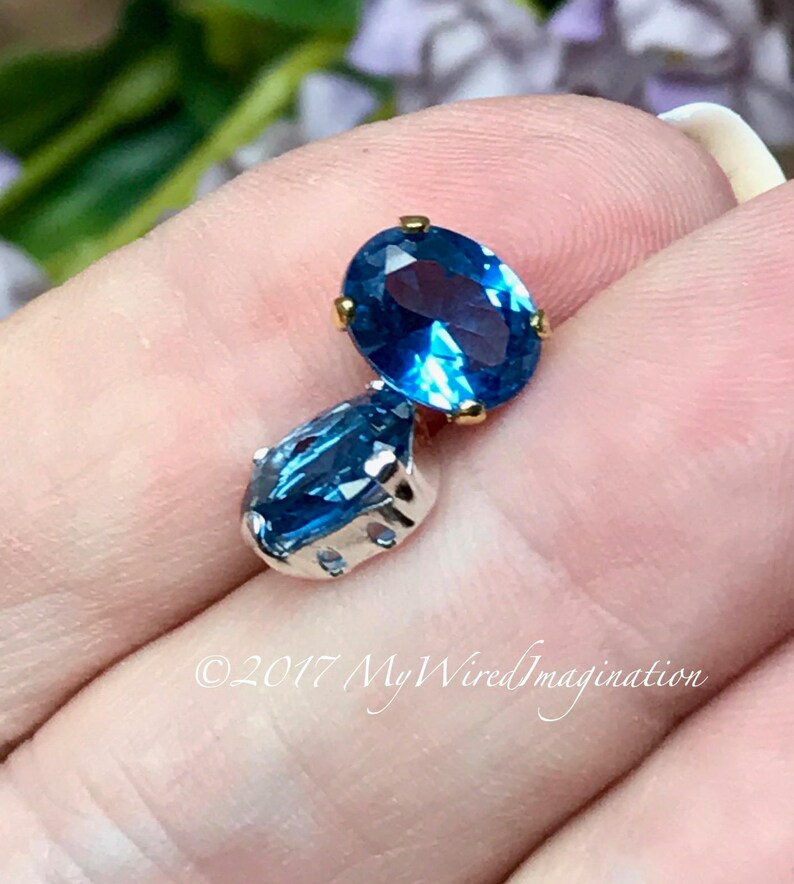 Blue Zircon Labgrown Labcreated Faceted Gemstone 9x7mm Etsy