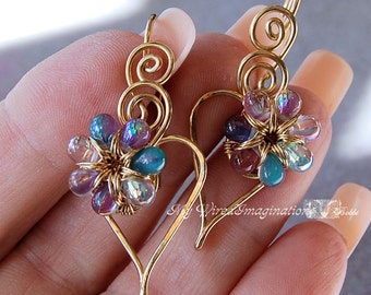 Heart Earrings Tutorial Charming Hearts 2 Earrings, DIY Earrings, Digital Instructions, How to Make Earrings, Wire Wrap