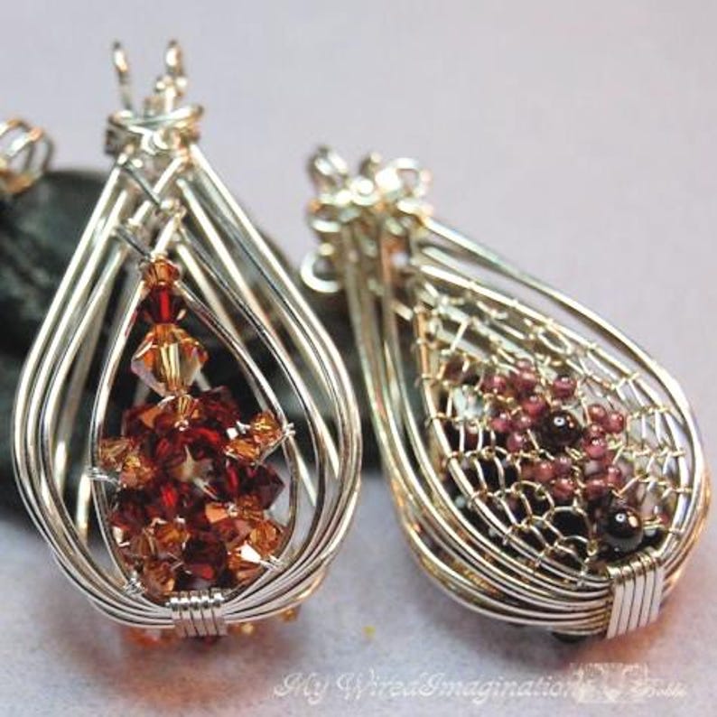 ワイヤーラップペンダントの作り方：ヒンジ付きケージとロケットジュエリー、ステップバイステップのジュエリーPDF、はんだ付け不要 画像 5