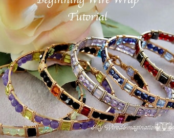 Wire Wrapping Bracelet Tutorial: Beginner Bangle Step-by-Step PDF Instructions Download