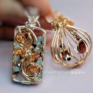 Tutorial For Wire Wrap Pendants 2 Hinged Cages and a Locket, Instant Download PDF File Instructions, Step by Step Learning image 3