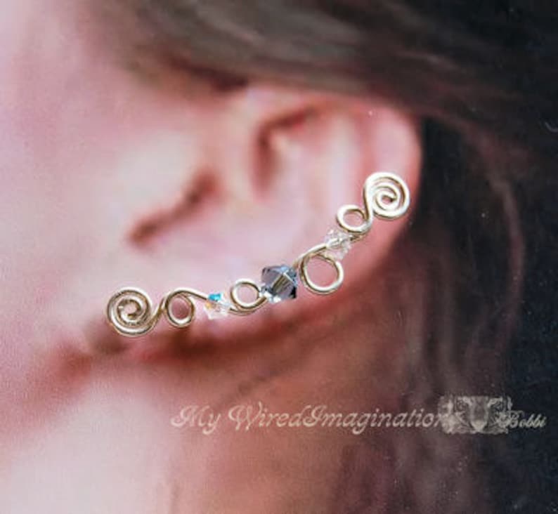 How to Make Ear Climbers Ear Pins Ear Sweeps Tutorial Etsy