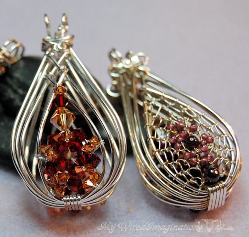 Tutorial For Wire Wrap Pendants 2 Hinged Cages and a Locket, Instant Download PDF File Instructions, Step by Step Learning image 4