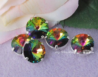 Vitrail Medium 14mm Swarovski Crystal 1 Piece Rivoli 1122  With Setting