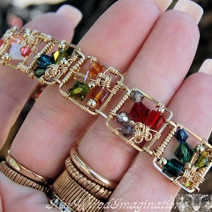 How to Make a Link Bracelet, Story Teller Wire Wrap Bracelet Tutorial image 3