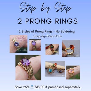 Hoe maak je 2 ringen, stapsgewijze zelfstudies voor sieraden met draadwikkel, pdf-download