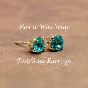 Tutorial per orecchini a perno con avvolgimento in filo metallico: modello PDF per la creazione di gioielli passo dopo passo