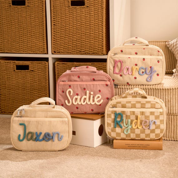 Customized Kids Lunchbag | School Lunch Bag | Personalized Handmade Kids Lunchbag | Lunchbox Bag | Picnic Bag | Back to School | Toddler