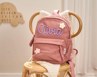 Personalized Toddler Backpack | School Bag for Kids | Personalized Corduroy Backpack | Children's Backpack With Name