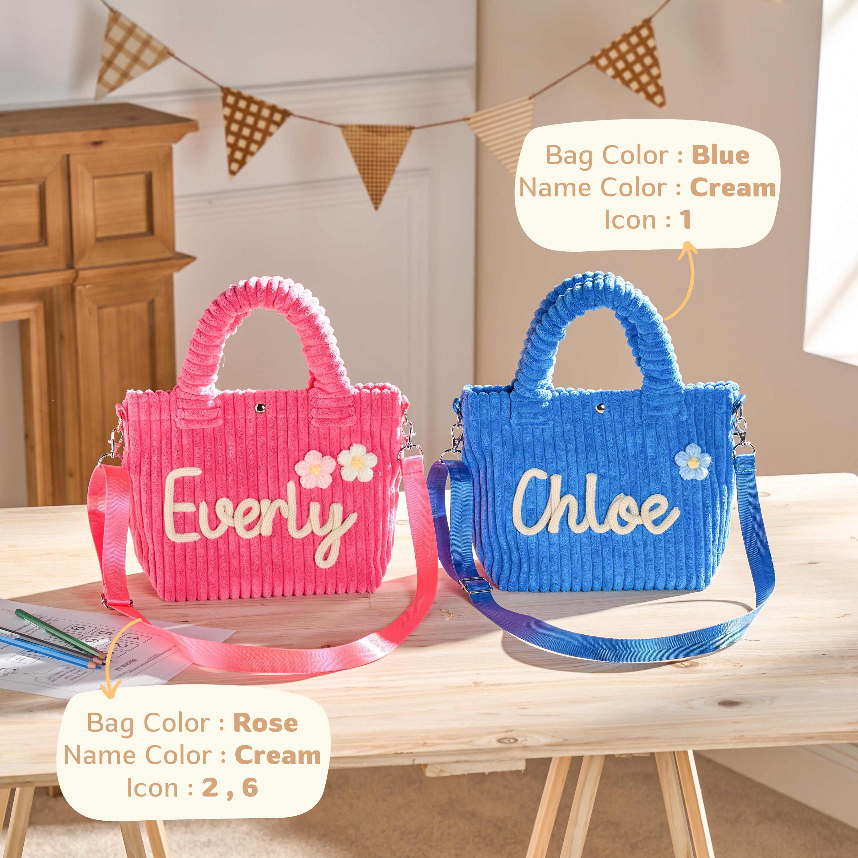 Customized Crossbody Bag | Personalized Corduroy Kids Lunch Bag - Etsy