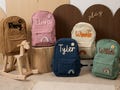 Custom Name Kids Backpack, Corduroy School Bag product logo