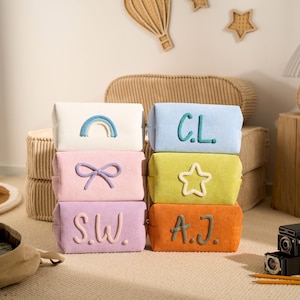 Sac à crayons avec nom personnalisé | Trousse personnalisée | Retour aux fournitures scolaires | Pochette à crayons pour enfants | Sac à crayons à monogramme | Sac Tout