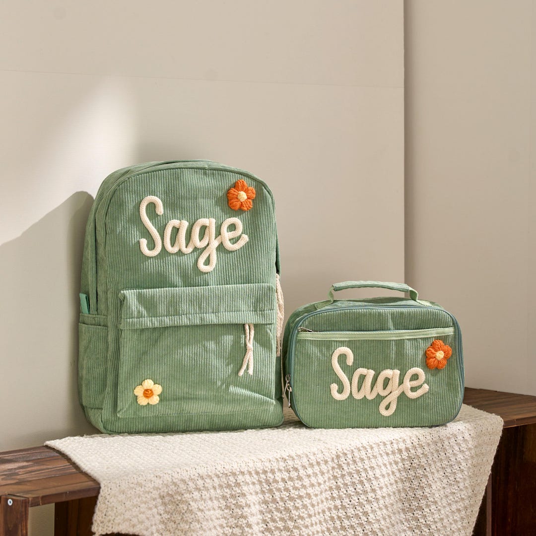 Custom Corduroy Toddler Backpack | Personalized Kids Lunch Bag - Etsy