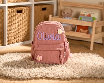 Personalized Toddler Backpack | School Bag for Kids | Personalized Corduroy Backpack | Children's Backpack With Name