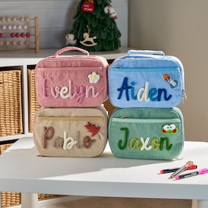 Customized Kids Lunchbag | School Lunch Bag | Personalized Handmade Kids Lunchbag | Lunchbox Bag | Picnic Bag | Back to School | Toddler image 10