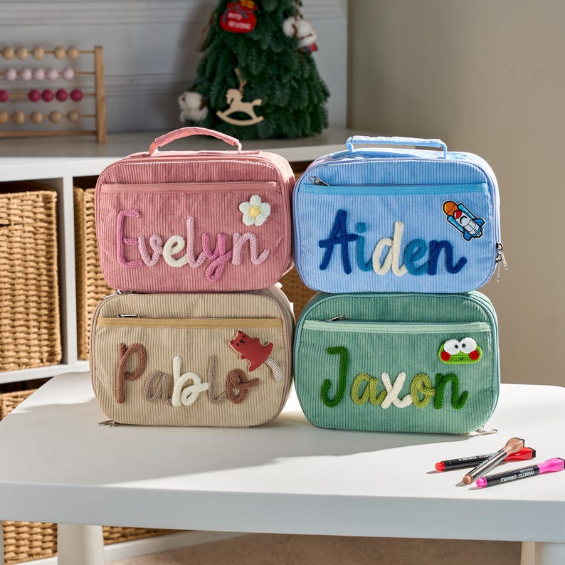 Customized Kids Lunchbag | School Lunch Bag | Personalized Handmade Kids Lunchbag | Lunchbox Bag | Picnic Bag | Back to School | Toddler image 10