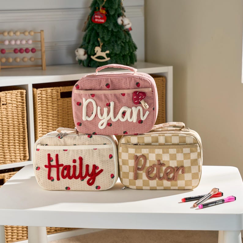 Customized Kids Lunchbag | School Lunch Bag | Personalized Handmade Kids Lunchbag | Lunchbox Bag | Picnic Bag | Back to School | Toddler image 8