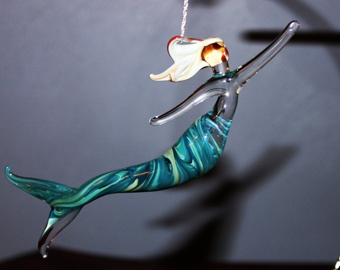 Teal Mermaid Ornament Etsy