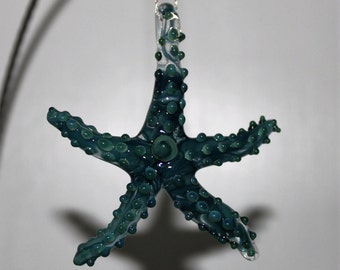 Small Teal starfish ornament