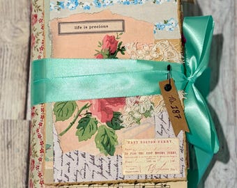 Junk Journal Handmade OOAK Botanical Journal no 187