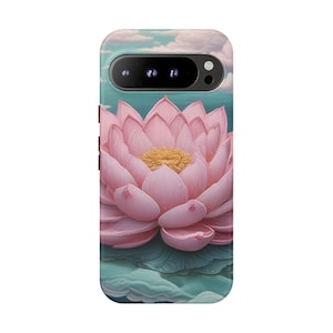 Pink Lotus Flower Phone Case: Bohemian Yoga Meditation Design