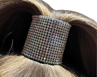Rhinestone Bling Ponytail Cuff / Hair Cone