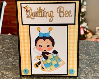 Quilting bee spring card Any Occasion Birthday Mother's Day Quilter