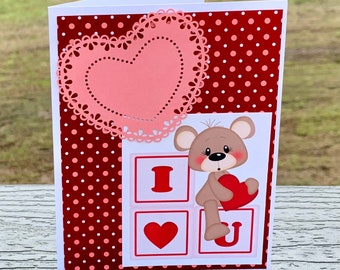 Valentine's Day Bear Card I Love You