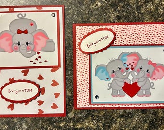 Tarjetas de San Valentín con el pato amarillo