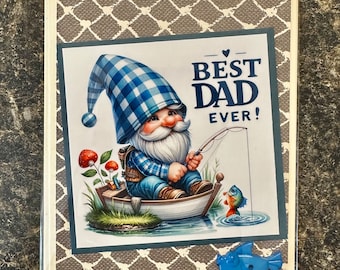 Gnomos Tarjetas del Día del Padre náutica pesca lectura descanso
