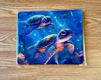 Sea turtles Water Mousepad home office gift nautical summer