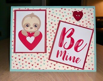 Tarjetas de San Valentín con perezosos