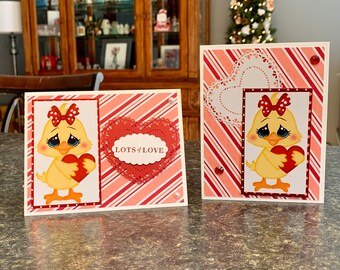 Valentines Day Yellow Duck cards