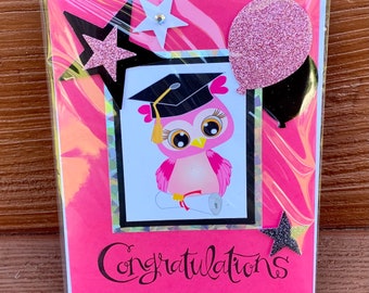 Congratulation owl graduation cards college high school