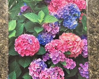 Hydrangeas Mousepad floral purple pink flowers  home office gift any occasion