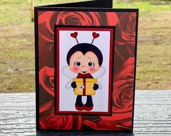 Mariquita Abeja mi tarjeta de San Valentín