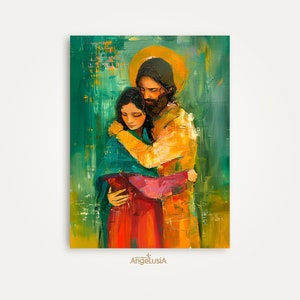 Saint Mary Magdalene and Jesus Poster, Jesus and Mary Magdalene Art, St Mary Magdalene Icon, Maria Magdalena Painting, Christian Wall Decor