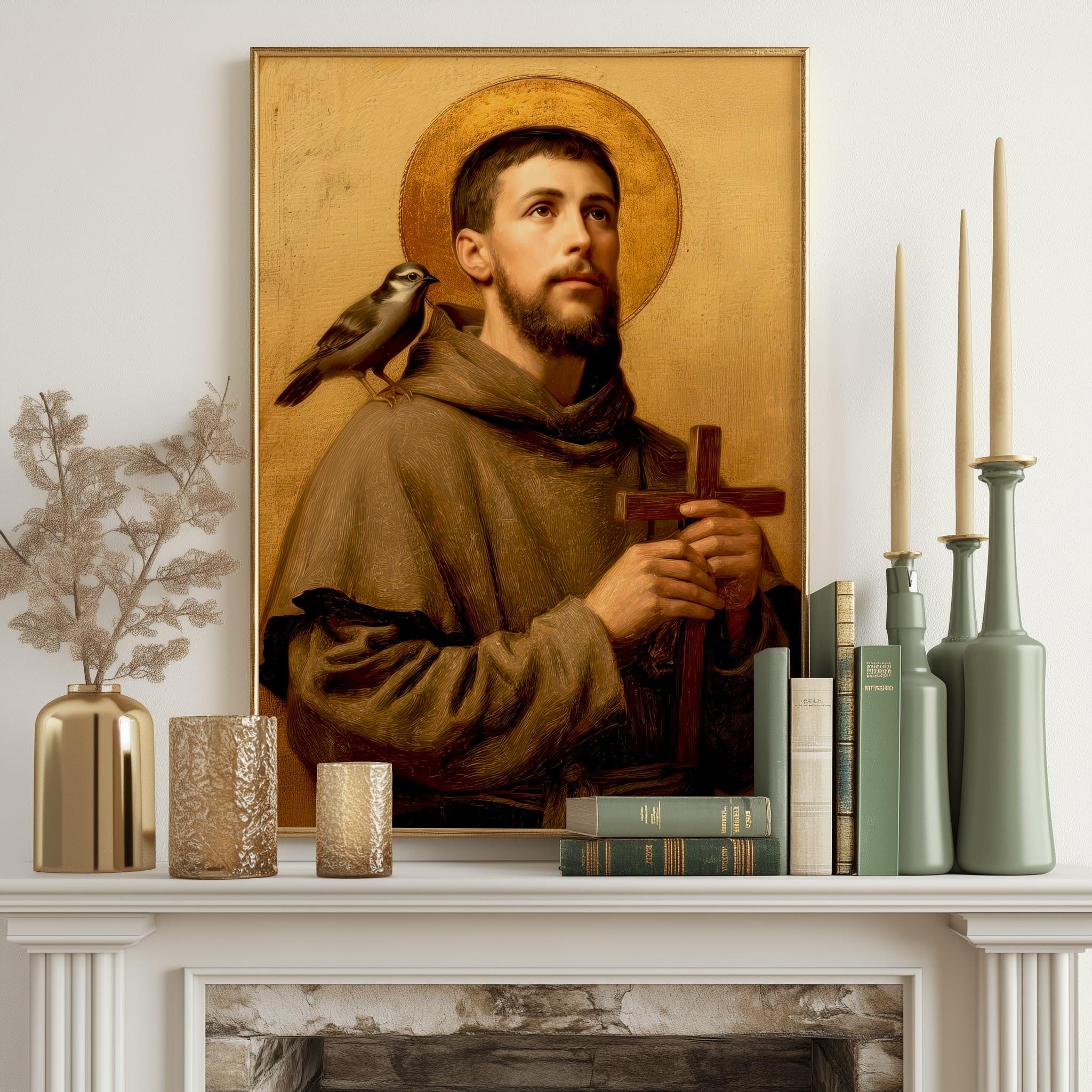Saint Francis of Assisi Art - Patron Saint of Animals Painting - St ...