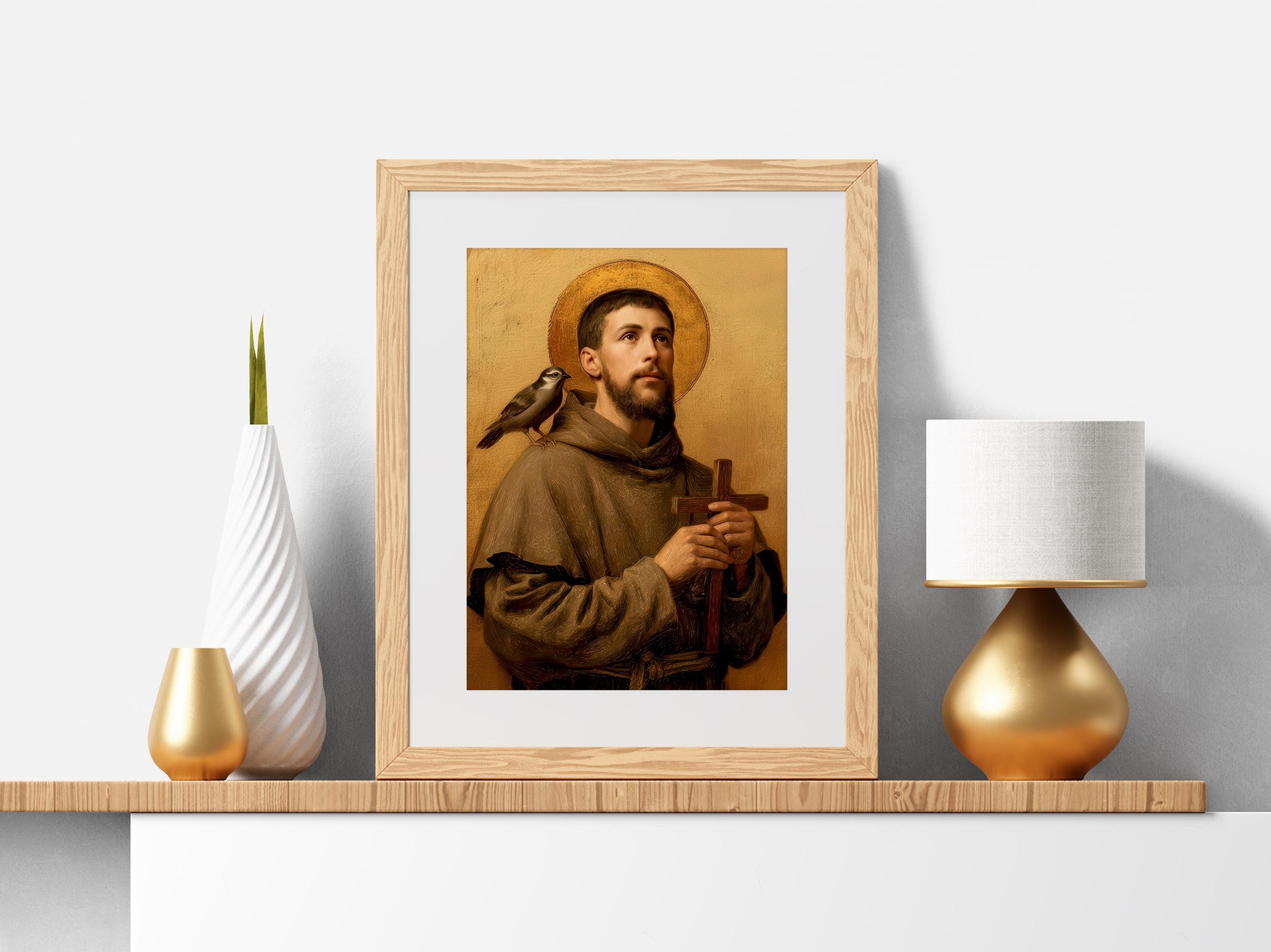 Saint Francis of Assisi Art - Patron Saint of Animals Painting - St ...