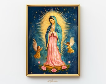 Our Lady of Guadalupe Print: Catholic Marian Art Icon