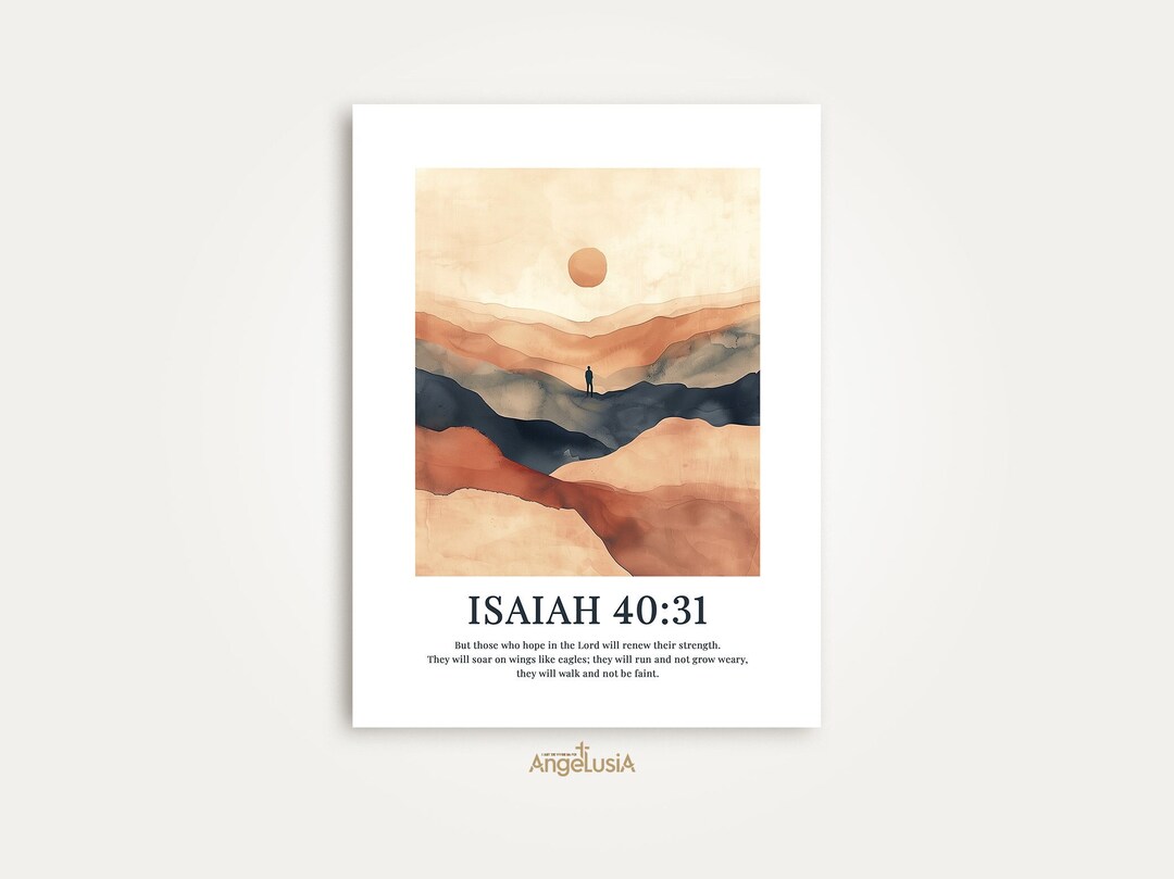 Isaiah 40:31 Bible Verse Print, Wait on the Lord, Daily Scripture Print ...