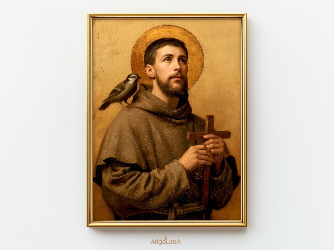 Saint Francis of Assisi Art - Patron Saint of Animals Painting - St ...